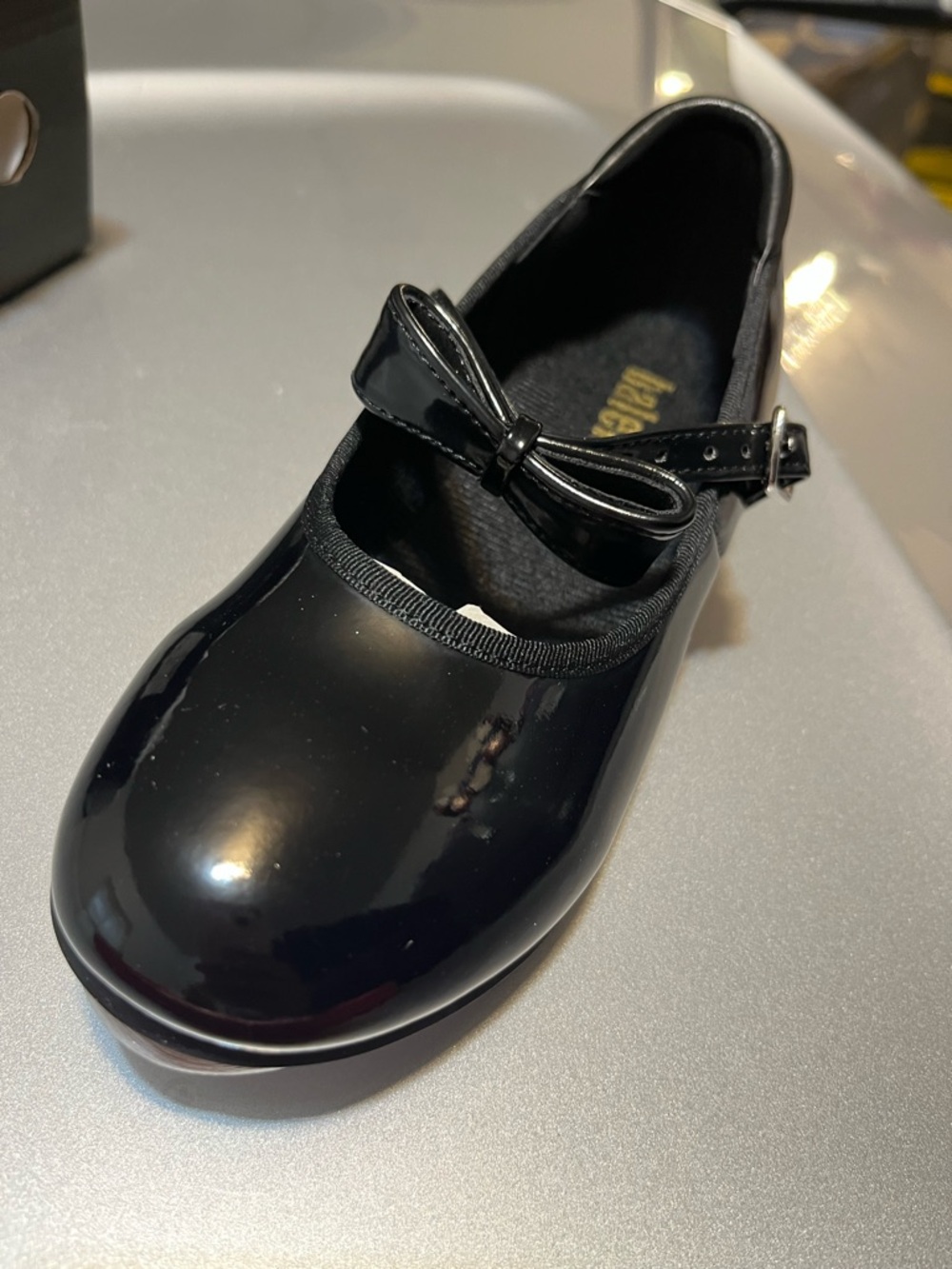 Girls Black Patent Mary Jane Tap Shoes